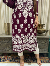 Load image into Gallery viewer, Chikankari Modal Kurti