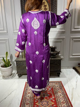 Load image into Gallery viewer, Chikankari Modal Satin Pant Set