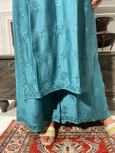 Load image into Gallery viewer, Chikankari Chanderi Silk Pallazo Set