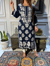 Load image into Gallery viewer, Chikankari Modal Cotton Kurti
