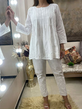 Load image into Gallery viewer, White Short Kurti
