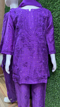 Load image into Gallery viewer, Chikankari Chanderi Kid Set