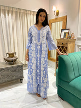 Load image into Gallery viewer, Chikankari Silk Crepe Pallazo Set