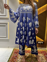 Load image into Gallery viewer, Chikankari Modal Satin Set