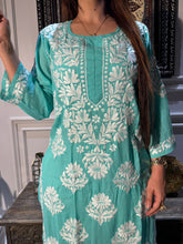 Load image into Gallery viewer, Chikankari Modal Cotton Kurti