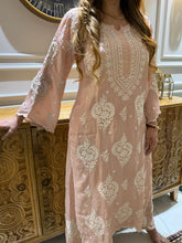 Load image into Gallery viewer, Chikankari Crepe Pallazo Set