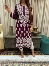 Load image into Gallery viewer, Chikankari Modal Kurti