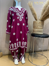 Load image into Gallery viewer, Chikankari Rayon Kid Set