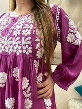 Load image into Gallery viewer, Purple Short Kurti