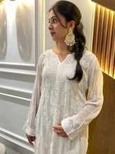 Load image into Gallery viewer, White Mukaish Kurti