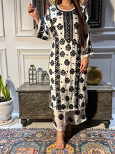 Load image into Gallery viewer, Chikankari Premium Modal Satin Pallazo Set