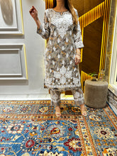 Load image into Gallery viewer, Chikankari Print Pant Set