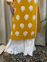 Load image into Gallery viewer, Chikankari Yellow Kurta