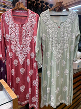 Load image into Gallery viewer, Chikankari Modal Kurti