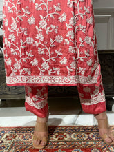 Load image into Gallery viewer, Chikankari Modal Satin Pant Set