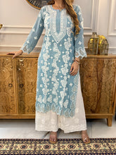Load image into Gallery viewer, Chikankari Muslin Cutwork Kurta