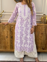 Load image into Gallery viewer, Chikankari Muslin Cutwork Kurta