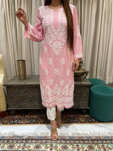 Load image into Gallery viewer, Chikankari Modal Kurti
