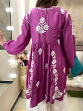 Load image into Gallery viewer, Purple Short Kurti