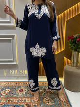 Load image into Gallery viewer, Chikankari Ryon Co-ord Set