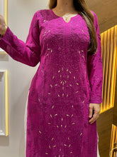 Load image into Gallery viewer, Chikankari Viscose Mukaish Work Kurti