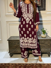 Load image into Gallery viewer, Chikankari Modal Pallazo Set