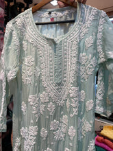 Load image into Gallery viewer, Chikankari Muslin Kurti