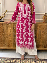 Load image into Gallery viewer, Chikankari Muslin Cutwork Kurta