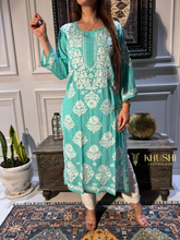 Load image into Gallery viewer, Chikankari Modal Cotton Kurti