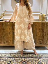 Load image into Gallery viewer, Chikankari Crepe Pallazo Set