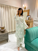 Load image into Gallery viewer, Chikankari Silk Crepe Pallazo Set