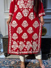 Load image into Gallery viewer, Chikankari Modal Cotton Kurti