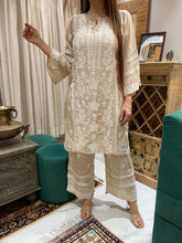 Load image into Gallery viewer, Chikankari Muslin Cord Set