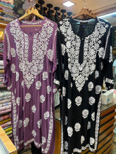 Load image into Gallery viewer, Chikankari Modal Kurti