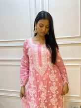Load image into Gallery viewer, Blush Pink cutwork kurta