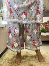 Load image into Gallery viewer, Blue Printed Pallazo Set