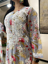 Load image into Gallery viewer, Blue Printed Pallazo Set