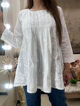 Load image into Gallery viewer, White Short Kurti