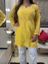 Load image into Gallery viewer, Yellow Short Kurti
