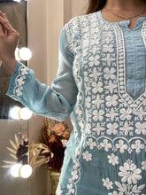 Load image into Gallery viewer, Sea Blue Pallazo Set