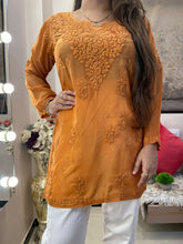 Load image into Gallery viewer, Orange Short Kurti