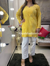 Load image into Gallery viewer, Yellow Short Kurti