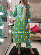 Load image into Gallery viewer, Light Green Printed Set