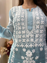 Load image into Gallery viewer, Sea Blue Pallazo Set