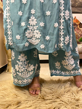 Load image into Gallery viewer, Sea Blue Pallazo Set