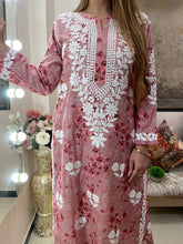 Load image into Gallery viewer, Pink Printed Kurti Set