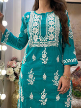 Load image into Gallery viewer, Sea Green Kurti