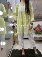 Load image into Gallery viewer, Lemon Yellow short Kurti