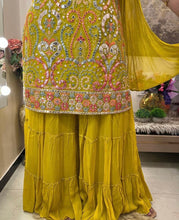Load image into Gallery viewer, Yellow Gharara Dress