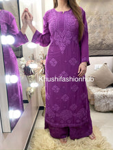 Load image into Gallery viewer, Purple Pallazo Set
